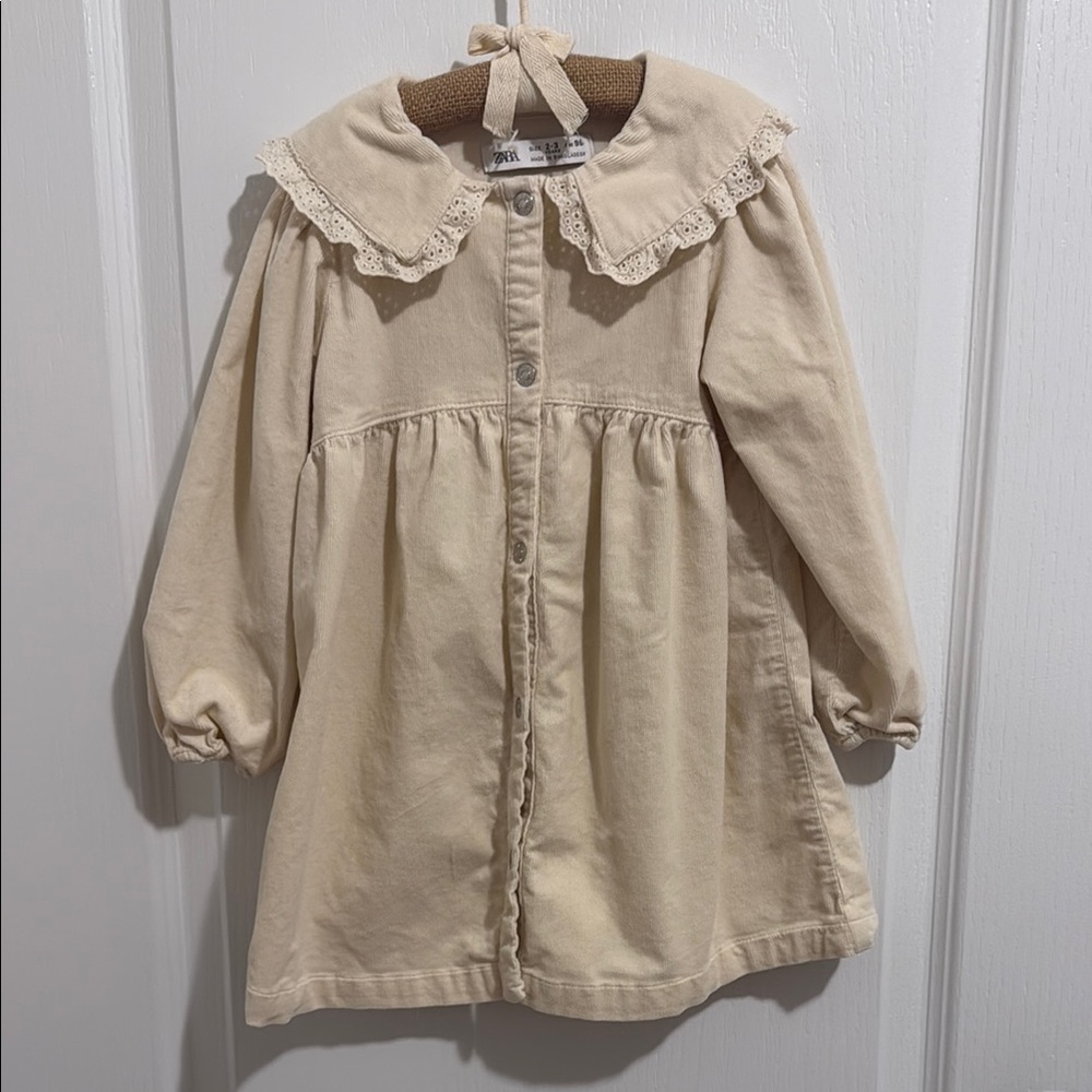 Zara Cream Kids Casual Dress